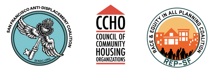 Logos of SFADC, REP, and CCHO